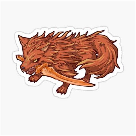 "Elden Ring - Chibi Red Wolf of Radagon" Sticker for Sale by Kiske
