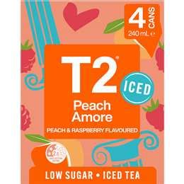 T Iced Tea Peach Amore Raspberry Low Sugar Ice Tea Cans Ml X Pack