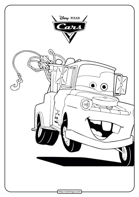 Pixar is at it again with its third addition to the cars movie family. Disney Mater The Tow Truck Cars Coloring Pages | Cars ...
