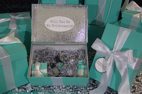 You can imagine the joy and conviction that wearing tiffany's give. Breakfast At Tiffany Theme Silver Glam Bridesmaid Proposal ...
