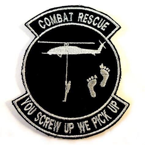 Usaf Combat Rescue Helicopter Embroidered Patch Freeshipping Worldwide