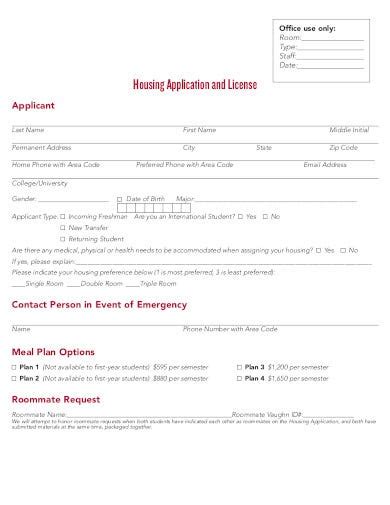 Housing selection while studying abroad or on a leave of absence students on a medical leave or who are studying abroad during the spring semester are still eligible to participate in the room selection process will need to obtain a name and password. FREE 10+ Housing Application Form Templates in PDF | Free ...