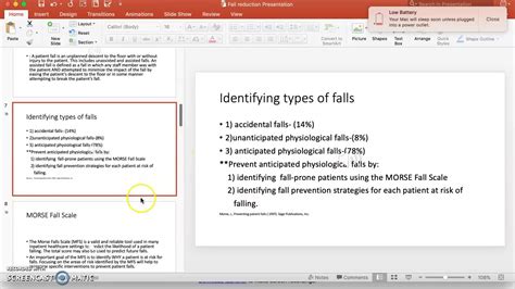 The morse fall scale is a great way to try to prevent falls within healthcare services. Fall Reduction with the Morse Fall Scale - YouTube