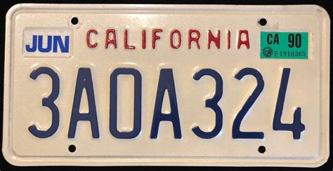 Vintage Original 1990 California License Plate In Mint Etsy
