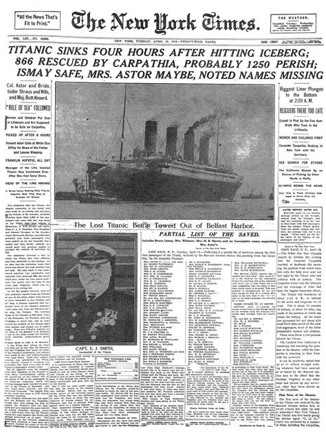 How News Of The Titanic Disaster Broke Abc News