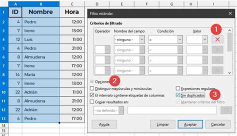 Cómo filtrar los registros duplicados en LibreOffice Calc