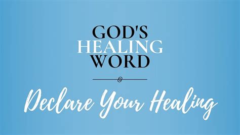 Gods Healing Word Declare Your Healing Part 1 Mark Hankins