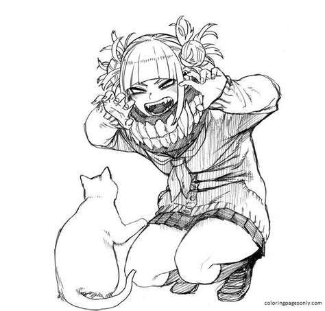 Toga Himiko Coloring Pages My Hero Academia