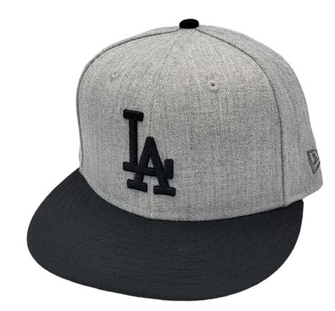Los Angeles Dodgers New Era 59fifty Gray And Black Two Tone Fitted Size 7
