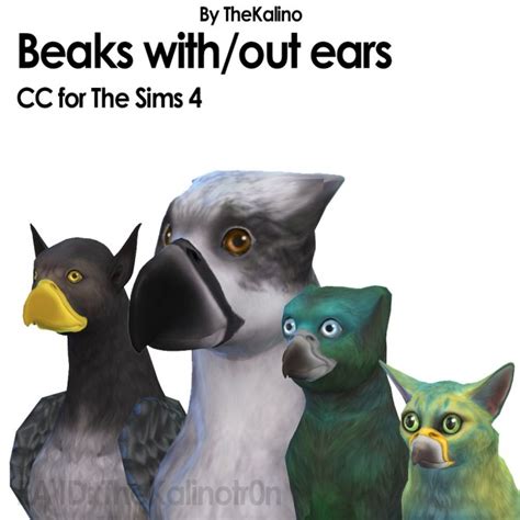 Beaks For Pets At Kalino The Sims 4 Catalog