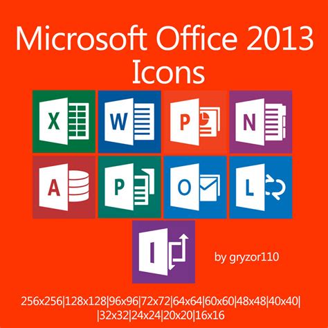Microsoft Office 2013 Icons By Gryzor110 On Deviantart