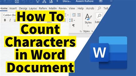 How To Count Characters In Word Document 2022 Youtube