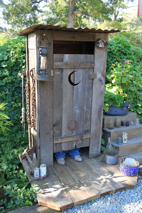 Hubby Built This Outhouse For Our Back Yard Decoration Only Yard