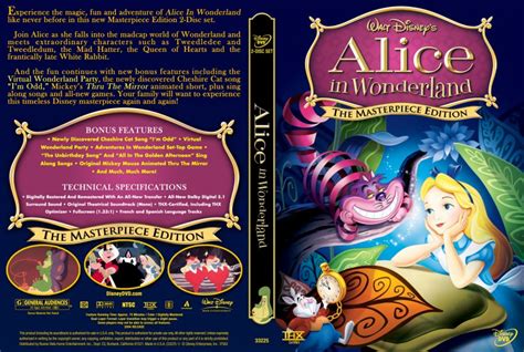 Alice In Wonderland Masterpiece Edition Custom Movie Dvd Custom