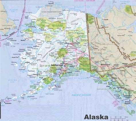 Printable Map Of Alaska With Cities And Towns City Subway Map World Map