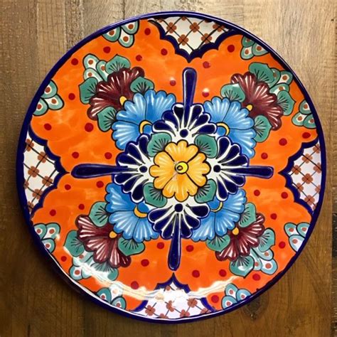 Mexican Talavera Plates Mexican Art Decor Talavera Pottery Pottery