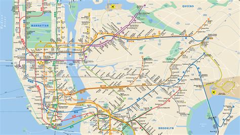 Vintage New York City Subway Map United States Map