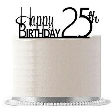 item ae 128 happy 25th birthday agemilestone elegant cake topper