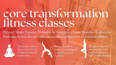 Core Transformation Fitness Classes Wellspring Vitality Hotchkiss December 14 2023