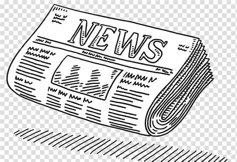 Newspaper Drawing Newspaper Journalism A Pencil Illustration A