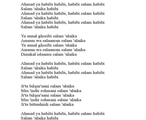 Lirik ahmad ya habibi oleh sholawat. Lirik Lagu Ahmad Ya Habibi - Terkini Banget