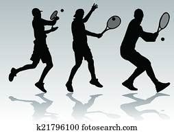Bist du in der lage sehr unbequeme fragen an dich und dein tennis zu stellen, hast du sogar zwei hände voll mit vorteilen. 12, tennisspieler, satz Clipart | k7392371 | Fotosearch