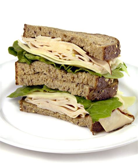 Turkey Sandwich On Whole Grain Bread Stock Image Image Of Deli Meal