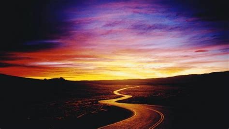 Purple Sunset Winding Road Wallpaper Winding Road Purple Sunset Sunset