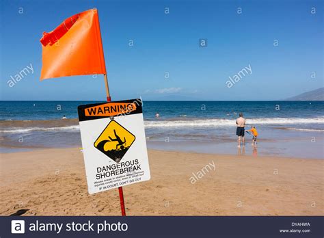 Dangerous Beach Warning Sign High Resolution Stock Photography And