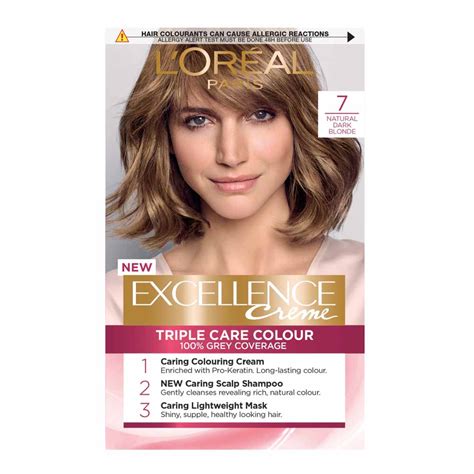 L'oréal paris excellence creme 7g dark golden blonde hair color dye. L'Oréal Paris Excellence Creme Dark Blonde 7 Permanent ...