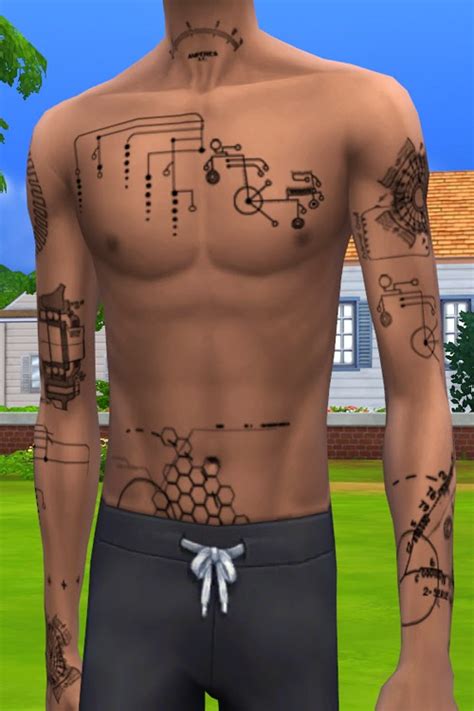 My Sims 4 Blog Tech Tattoo By Tehhi
