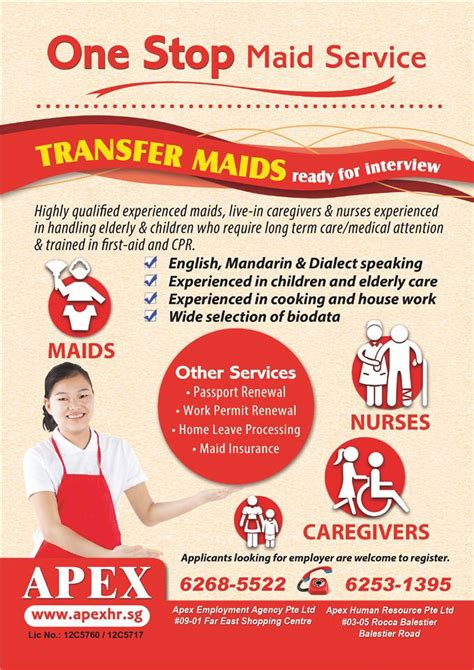 Proskills maid agency is a leading private recruitment agency, proving to be one of the best maid agencies in malaysia. Maid Singapore | Maid Agency | Apex Employment Agency Pte Ltd