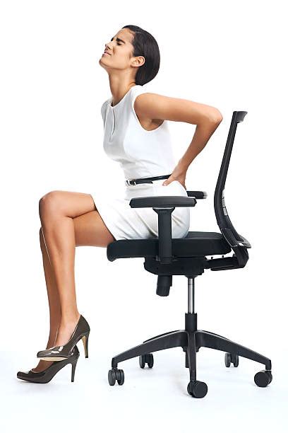 Royalty Free Office Chair Women Sitting Legs Crossed At Knee Pictures