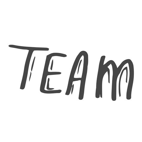 Team Text Concept Workplace Business People Working Together Vector