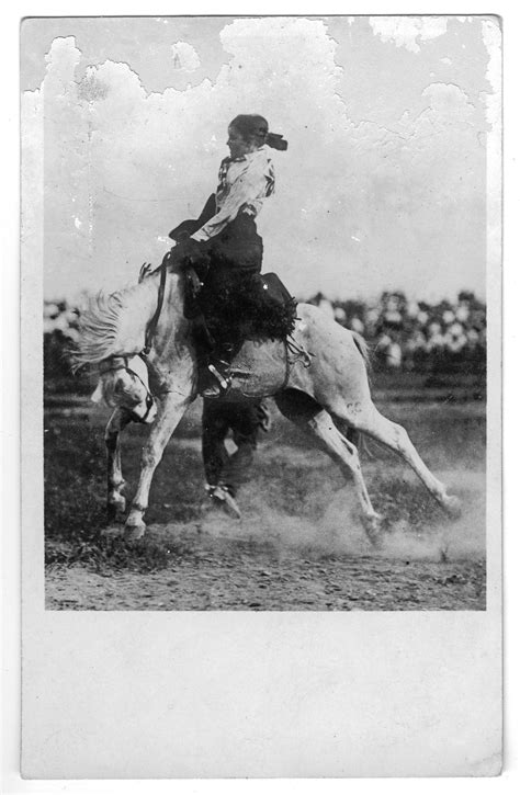 Woman On A Bucking Bronco Side 1 Of 1 The Portal To Texas History