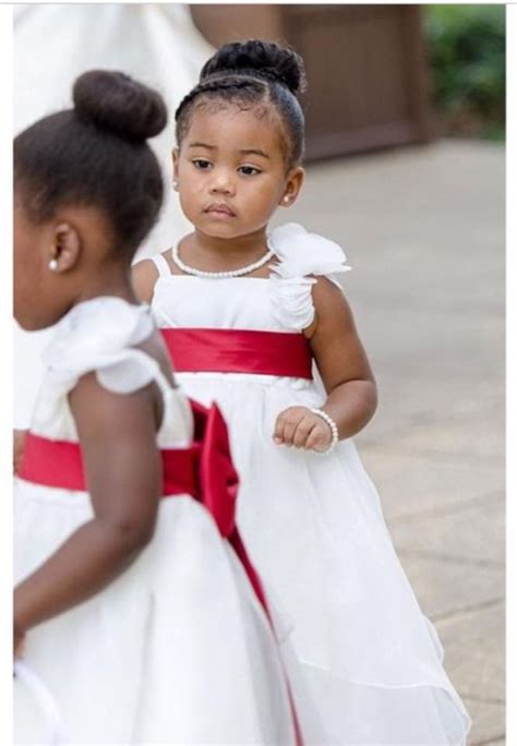 The bun is commonly used by the adults but it is effective for the kids too. 70 Amazing Black Kid Wedding Hairstyle Ideas | Wedding ...