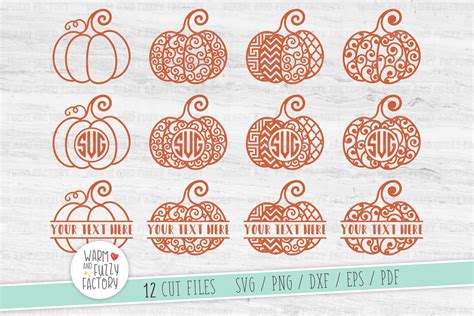 Pumpkin Svg Pumpkin Monogram Svg Swirly Pumpkin Fall Svg 329590