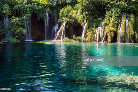Turquoise Lake In Plitvice Lakes National Park Croatia