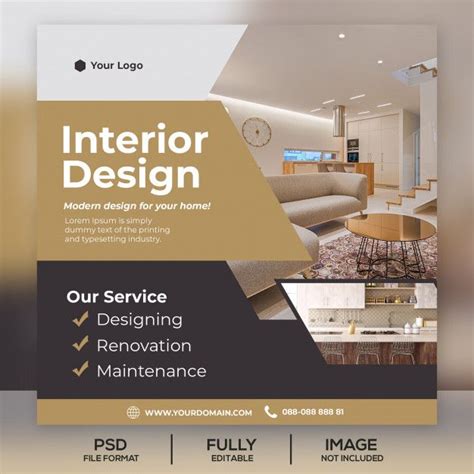 Premium Psd Interior Design Instagram Post Template Interior Design