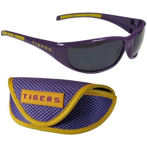Lsu Tigers Wrap Sunglass And Case Set Lsu Lsu Tigers Sunglasses