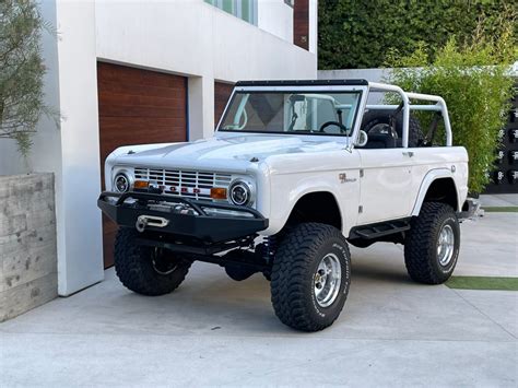 1969 Fuel Injected White Ford Bronco Custom Classic Ford Bronco
