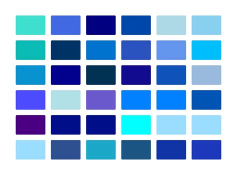 Shades Of Blue Chart