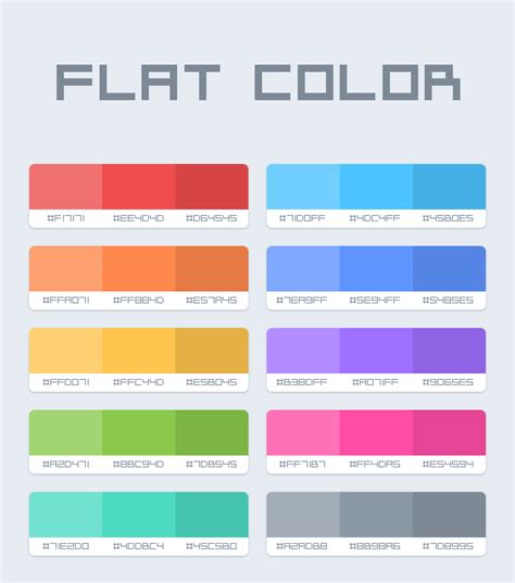 Flat Color Flat Design Colors Web Design Color Ui Color Web Colors