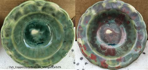 Toxic in inhalation and ingestion. Copper Oxide Red and Manganese Carbonate crystalline glaze ...