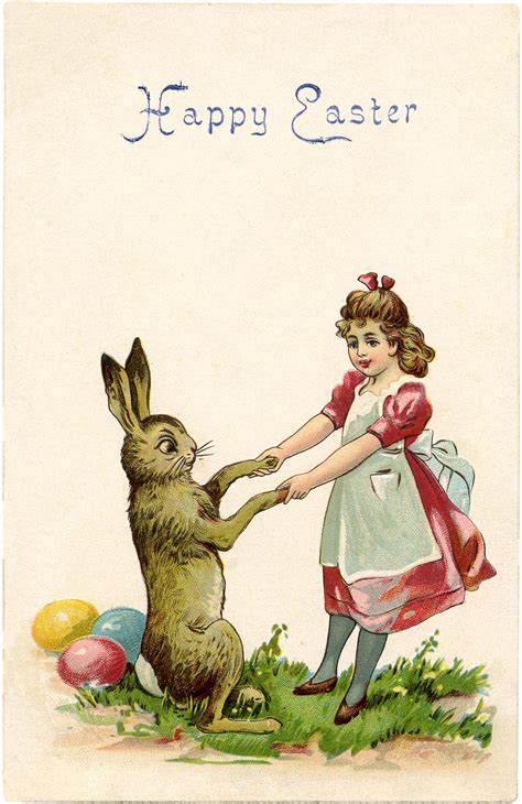 Free Vintage Easter Bunny Images The Graphics Fairy