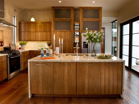 Transitional Kitchen With Hickory Wood Cabinets Hgtv