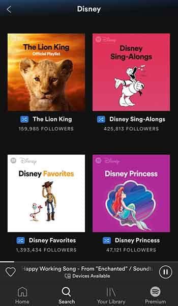 Spotify Update Highlights Disney Music Softonic