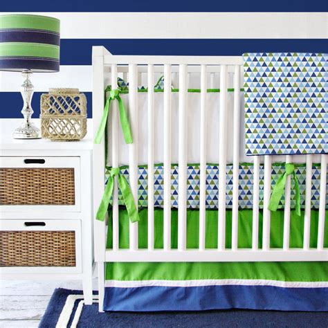Preppy Navy Baby Boy Crib Bedding Caden Lane Green Baby Bedding