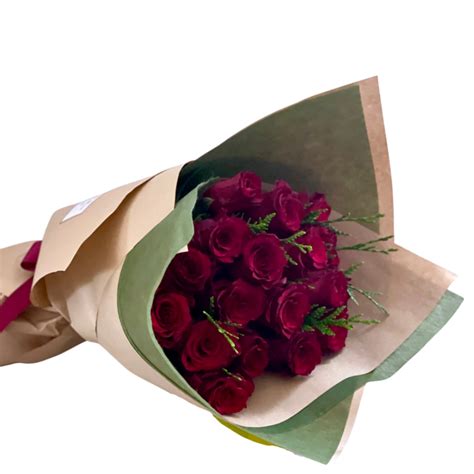 Beautiful Premium Long Stem 18 Red Roses Bouquet Blooming Art Florist