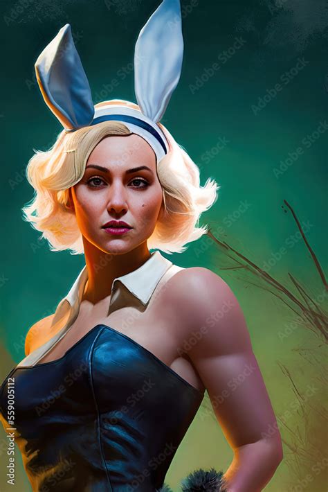 Sexy Bunny Girl Easter Party Rabbit Kostüm Generative Ai Digital Art